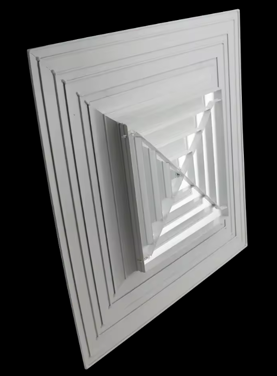 Выбор и установка четырёхстороннего штампованного потолочного диффузора